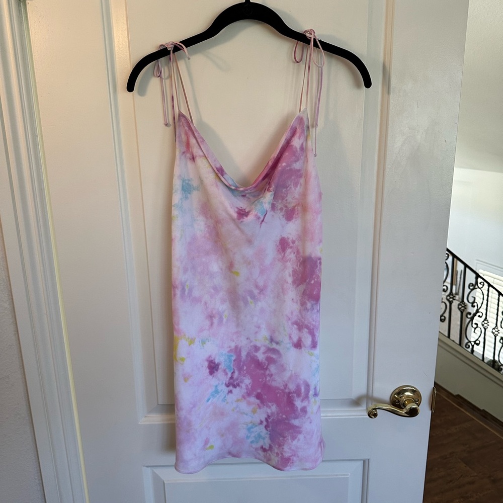 Tie dye mini dress